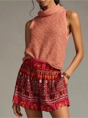 Coral pilco rolled neck tank